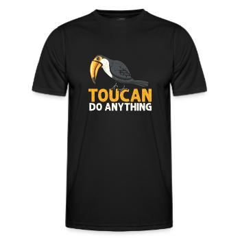 Tukan Vogel Regenwald - Männer Funktions-T-Shirt - Schwarz - Vorne - AI Model Male 178 dark (178cm)