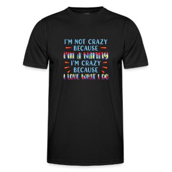 Nanny Babysitter Childminder - Men's Functional T-Shirt - black - Front - AI Model Male 178 dark (178cm)