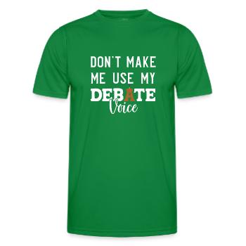 Debating Debate Arguing - Men's Functional T-Shirt - kelly green - Front - AI Model Male 178 dark (178cm)