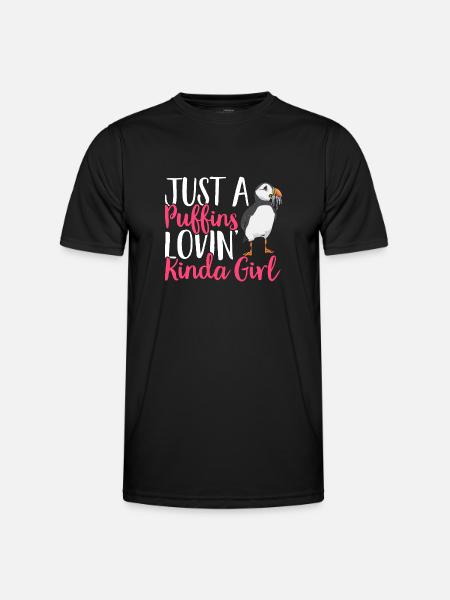 puffin puffin auke birds Lunde - Men's Functional T-Shirt - black