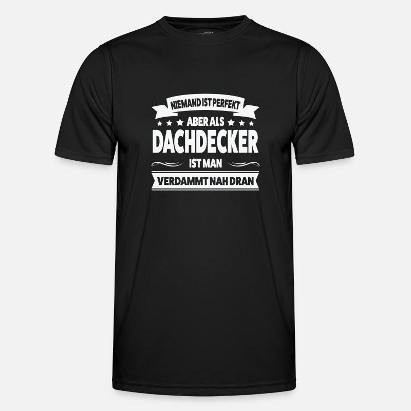 Dachdecker Beruf Dachdecken Geschenk - Männer Funktions-T-Shirt - Schwarz