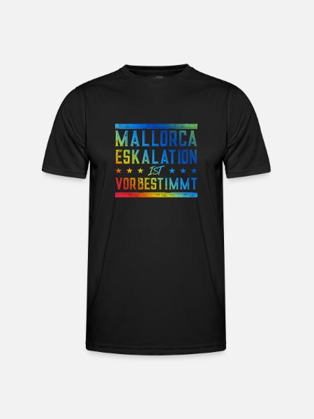 Mallorca Eskalation - Männer Funktions-T-Shirt - Schwarz
