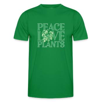 Monstera Deliciosa Albo Botanical Houseplant - Men's Functional T-Shirt - kelly green - Front - AI Model Male 178 dark (178cm)