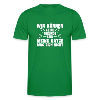 Katze Miezekatze Katzenliebhaber Katzenbesitzer Ka - Männer Funktions-T-Shirt - Kelly Green - Vorne - AI Model Male 178 dark (178cm)