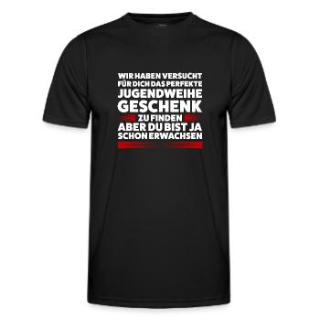Jugendweihe Jugend Konfirmation Geschenk - Männer Funktions-T-Shirt - Schwarz - Vorne - AI Model Male 178 dark (178cm)