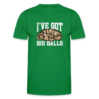 Ball Python Schlange Königspython - Männer Funktions-T-Shirt - Kelly Green - Vorne - AI Model Male 178 dark (178cm)