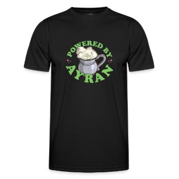 Ayran Gericht Türkei National Türkisch Döner - Männer Funktions-T-Shirt - Schwarz - Vorne - AI Model Male 178 dark (178cm)