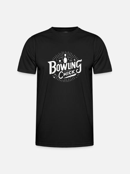 Bowling Chick 19 - Männer Funktions-T-Shirt - Schwarz