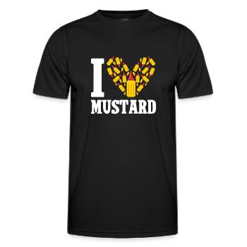 Senf Mustard - Männer Funktions-T-Shirt - Schwarz - Vorne - AI Model Male 178 dark (178cm)
