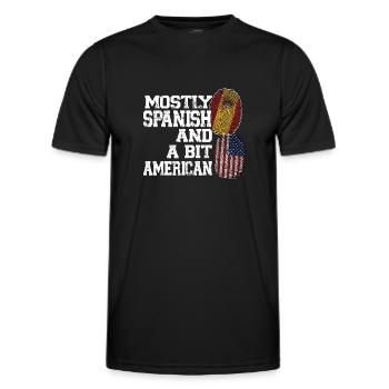 Spanisch Spanien Spanische Wurzeln Geschenk - Männer Funktions-T-Shirt - Schwarz - Vorne - AI Model Male 178 dark (178cm)