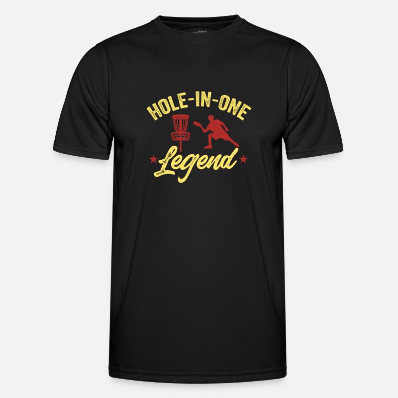 Discgolf Disc Golf Frisbee - Men's Functional T-Shirt - black