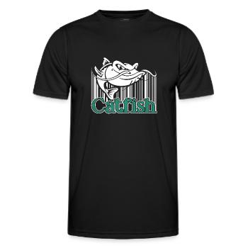 Catfish Catfish Vintage - Men's Functional T-Shirt - black - Front - AI Model Male 178 dark (178cm)