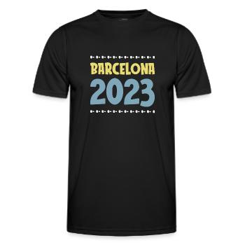 Barcelona 2023 - Männer Funktions-T-Shirt - Schwarz - Vorne - AI Model Male 178 dark (178cm)