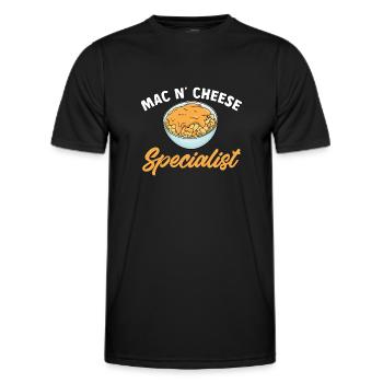 Makkaroni Käse Liebhaber Mac And Cheese - Männer Funktions-T-Shirt - Schwarz - Vorne - AI Model Male 178 dark (178cm)