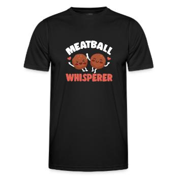 Boulettes de viande Italie Cuisine italienne - T-shirt sport Homme - noir - Devant - AI Model Male 178 dark (178cm)