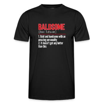 Bald Head Baldness Beard Bald Head - Men's Functional T-Shirt - black - Front - AI Model Male 178 dark (178cm)