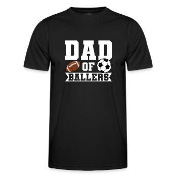 baller fussball baller Geschenk - Männer Funktions-T-Shirt - Schwarz - Vorne - AI Model Male 178 dark (178cm)