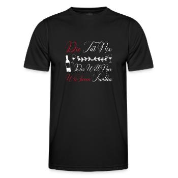 Weißwein Wein Weißwein Liebhaberin Geschenk - Männer Funktions-T-Shirt - Schwarz - Vorne - AI Model Male 178 dark (178cm)