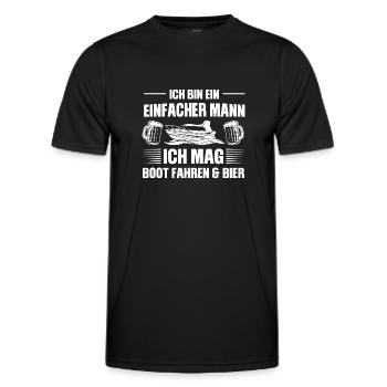 Boot Segeln Bootfahrer Geschenk - Männer Funktions-T-Shirt - Schwarz - Vorne - AI Model Male 178 dark (178cm)