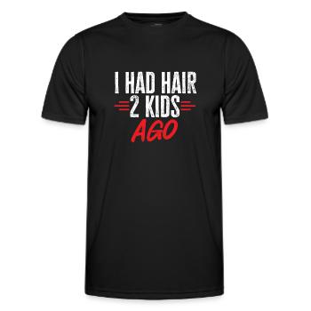 Bald Head Baldness Beard Bald Head - Men's Functional T-Shirt - black - Front - AI Model Male 178 dark (178cm)