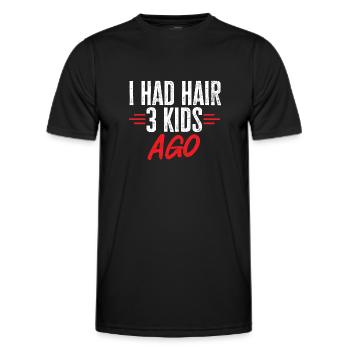Bald Head Baldness Beard Bald Head - Men's Functional T-Shirt - black - Front - AI Model Male 178 dark (178cm)