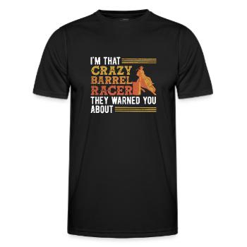 Barrel Racing - Men's Functional T-Shirt - black - Front - AI Model Male 178 dark (178cm)