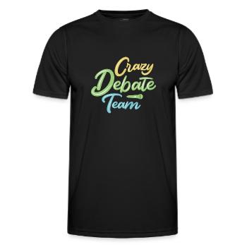 Debating Debate Arguing - Men's Functional T-Shirt - black - Front - AI Model Male 178 dark (178cm)