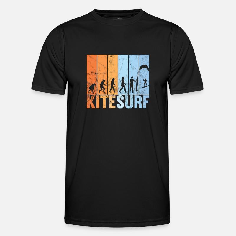 Kitesurfing evolution retro kitesurfer athlet Männer Funktions-T-Shirt