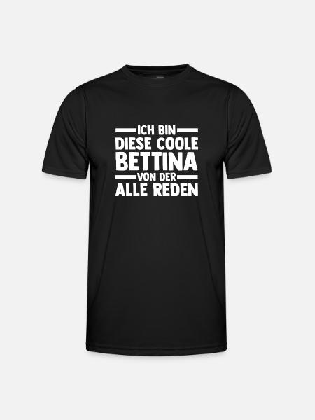 Bettina - Männer Funktions-T-Shirt - Schwarz