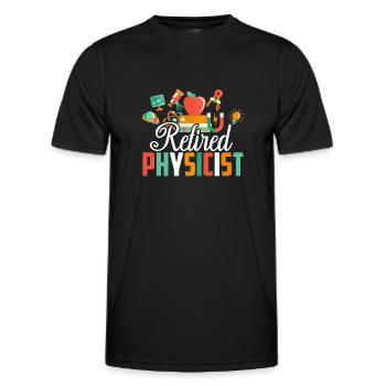 Physicist Retired Physicist - Men's Functional T-Shirt - black - Front - AI Model Male 178 dark (178cm)