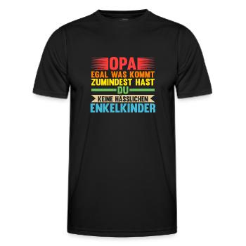 Großvater Enkelkinder Opa - Männer Funktions-T-Shirt - Schwarz - Vorne - AI Model Male 178 dark (178cm)