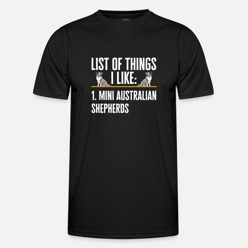Miniature Australian Shepherd - Men's Functional T-Shirt - black