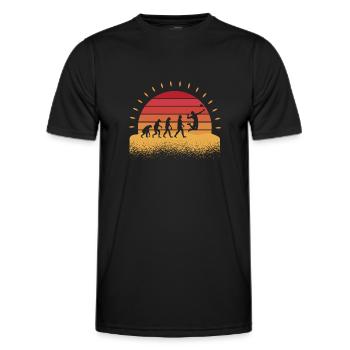 Evolution Volleyballer Volleyballspieler Volleybal - Männer Funktions-T-Shirt - Schwarz - Vorne - AI Model Male 178 dark (178cm)