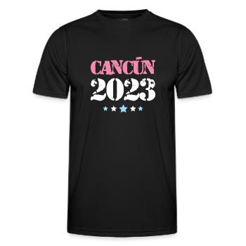 Cancun 2023 - T-shirt sport Homme - noir - Devant - AI Model Male 178 dark (178cm)