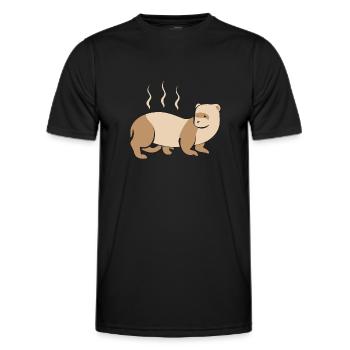 Furet, propriétaire de furet - T-shirt sport Homme - noir - Devant - AI Model Male 178 dark (178cm)