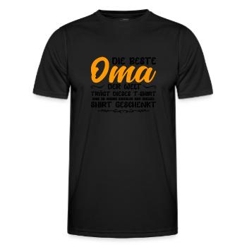 Oma & Enkelin Familie Enkelin Geschenk - Männer Funktions-T-Shirt - Schwarz - Vorne - AI Model Male 178 dark (178cm)