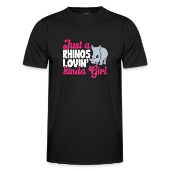 Rhino Rhino Unicorn - Men's Functional T-Shirt - black - Front - AI Model Male 178 dark (178cm)