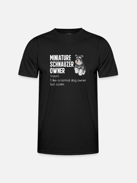 Miniature Schnauzer Dog Schnauzer - Men's Functional T-Shirt - black