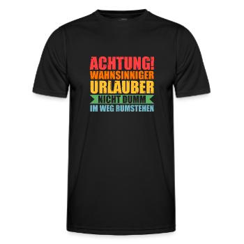 Sommerurlaub Urlauber Urlaub - Männer Funktions-T-Shirt - Schwarz - Vorne - AI Model Male 178 dark (178cm)