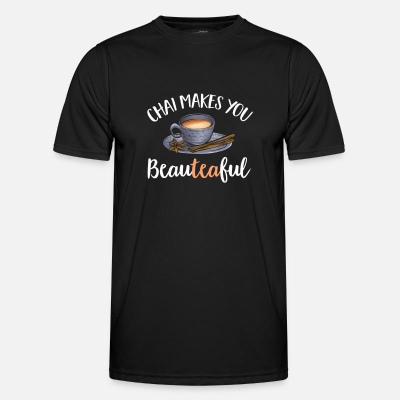 Chai Tee Masala Chai - Männer Funktions-T-Shirt - Schwarz