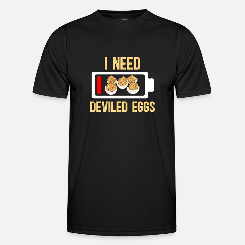 Gefüllte Eier Deviled Eggs - Männer Funktions-T-Shirt - Schwarz