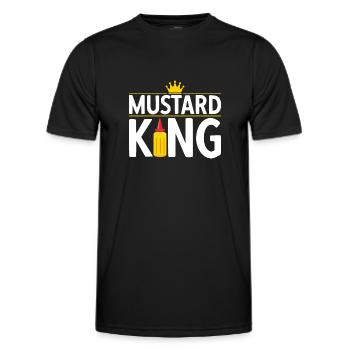 Senf Mustard - Männer Funktions-T-Shirt - Schwarz - Vorne - AI Model Male 178 dark (178cm)