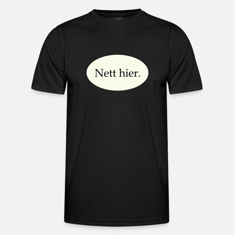 Nice here - Men's Functional T-Shirt - black