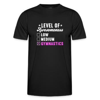 Acrobat Gymnastique Gymnastique Tumbling - T-shirt sport Homme - noir - Devant - AI Model Male 178 dark (178cm)