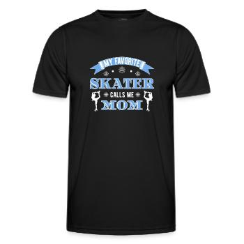 Eiskunstlauf - Männer Funktions-T-Shirt - Schwarz - Vorne - AI Model Male 178 dark (178cm)