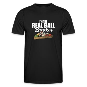 I'm The Ball Breaker Funny Pool Billiard Player - Men's Functional T-Shirt - black - Front - AI Model Male 178 dark (178cm)