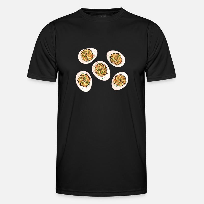 Stuffed Eggs Deviled Eggs - Men's Functional T-Shirt - black