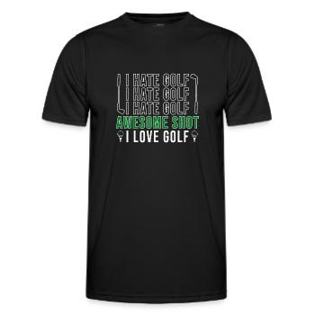 Golf Golfers Golfers - Men's Functional T-Shirt - black - Front - AI Model Male 178 dark (178cm)