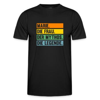 Marie - Männer Funktions-T-Shirt - Schwarz - Vorne - AI Model Male 178 dark (178cm)