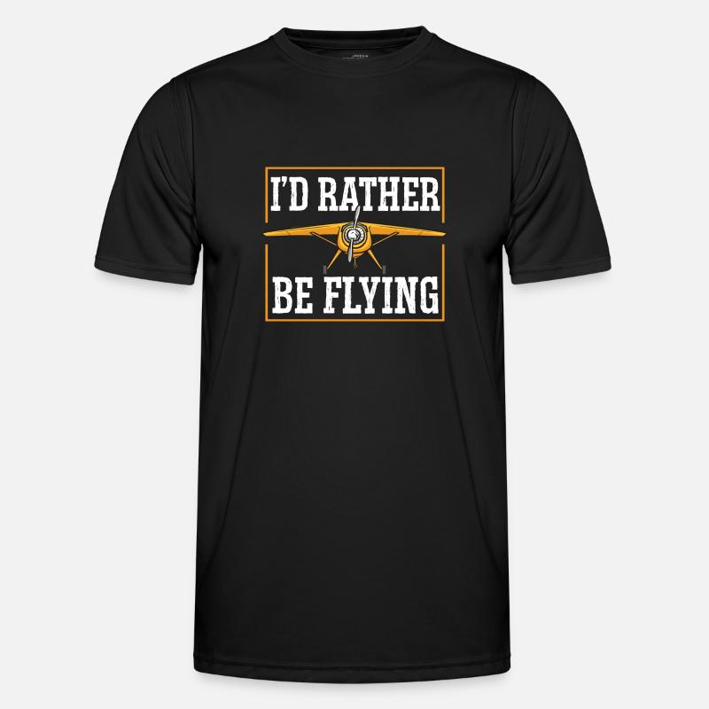 Remote Controlled Airplane Model Airplane - Men's Functional T-Shirt - black